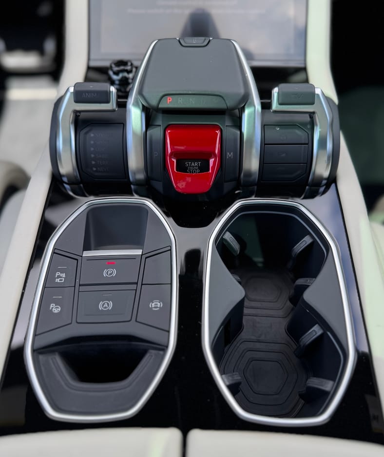The Center Console And The Iconic Starter Button In The Lamborghini Urus Se