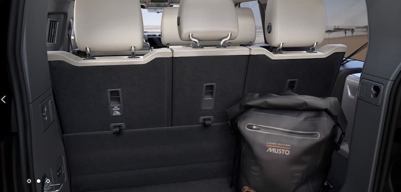2023 Land Rover Defender 130 Cargo Behind The Third Row. Photo: Land Rover