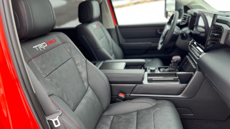 My Whirlwind Romance With the Toyota Sequoia 3-Row SUV 7 The Technical Camo Interior And Trd Pro Badging Make The New Sequoia Look Cooler Than Ever. Photo: Allison Bell