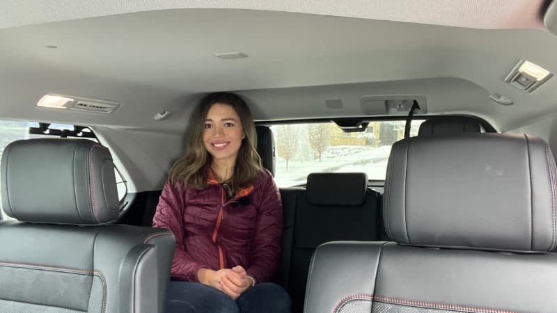 My Whirlwind Romance With the Toyota Sequoia 3-Row SUV 10 The Third Row Is Slightly Less Accommodating For Adults (See My Head Touching The Ceiling). But Three Smaller Kids Would Fit Back Here! Photo: Allison Bell