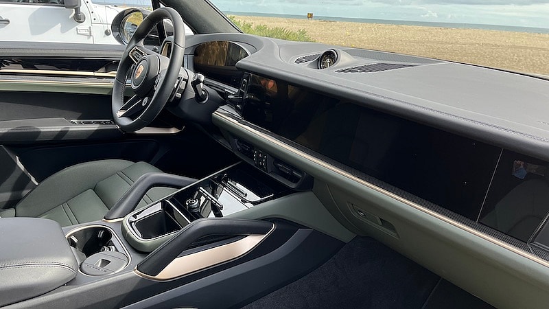 Porsche Cayenne Dashboard And Grab Handles. Photo: Sara Lacey