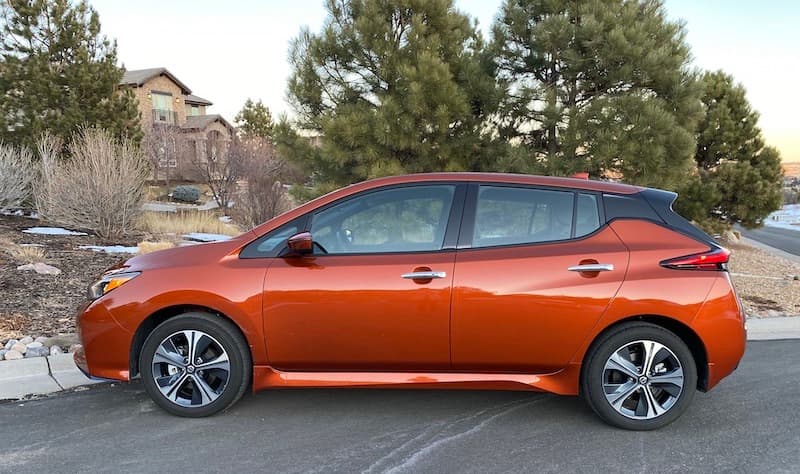 Want a 25% Discount On a New Car? Lease, Then Purchase, a New EV 7 2022 Nissan Leaf Side View. Photo: Sara Lacey