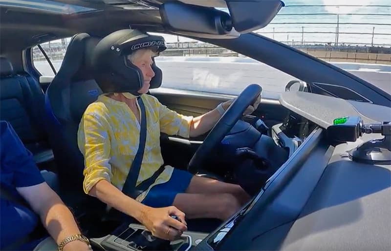 Upshifting On The Track In The Volkswagen Golf R.