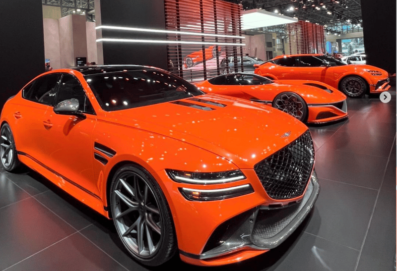 A Girls Guide To Cars | New Car Trends, Plus A Few Splashy Debuts, At The 2024 New York Auto Show  - Genesis Magma Line On Display At The 2024 New York Auto Show