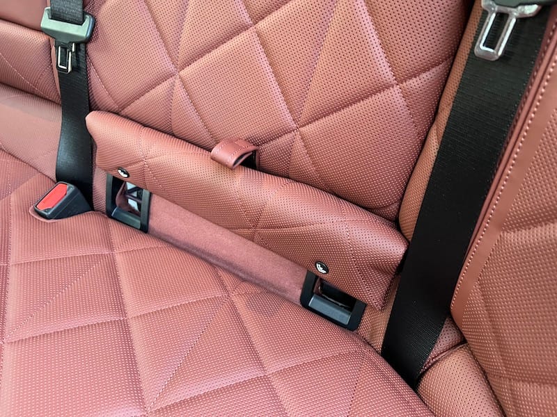 The Rear Seats Have Covered Child Passenger Car Seat Latch Sets, Just Pull The Tab To Reveal Them