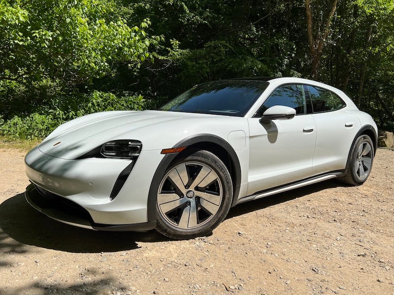 The Porsche Taycan Cross Turismo, in its natural habitat this crossover is intended for unpaved roads