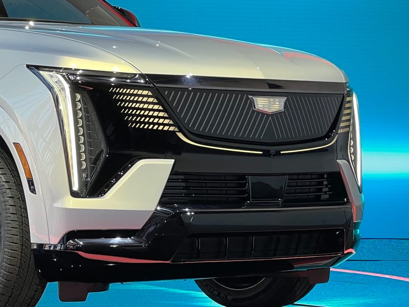 The signature front grille of the Cadillac Escalade IQ