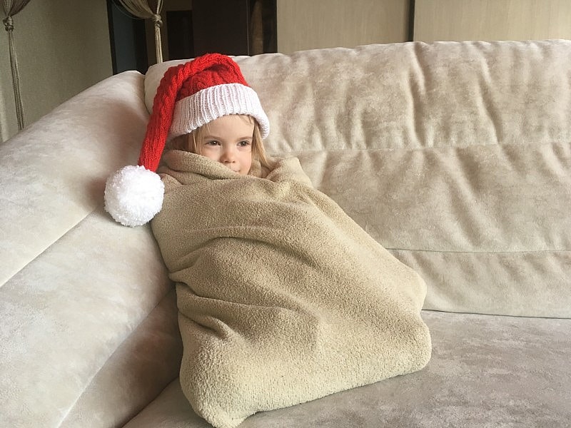 In The Car, Blankets Only Go Over The Child, Not Under Her. Festive Hats, However, Are Strongly Encouraged.