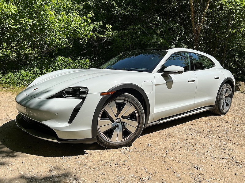 The Porsche Taycan Cross Turismo, In Its Natural Habitat This Crossover Is Intended For Unpaved Roads