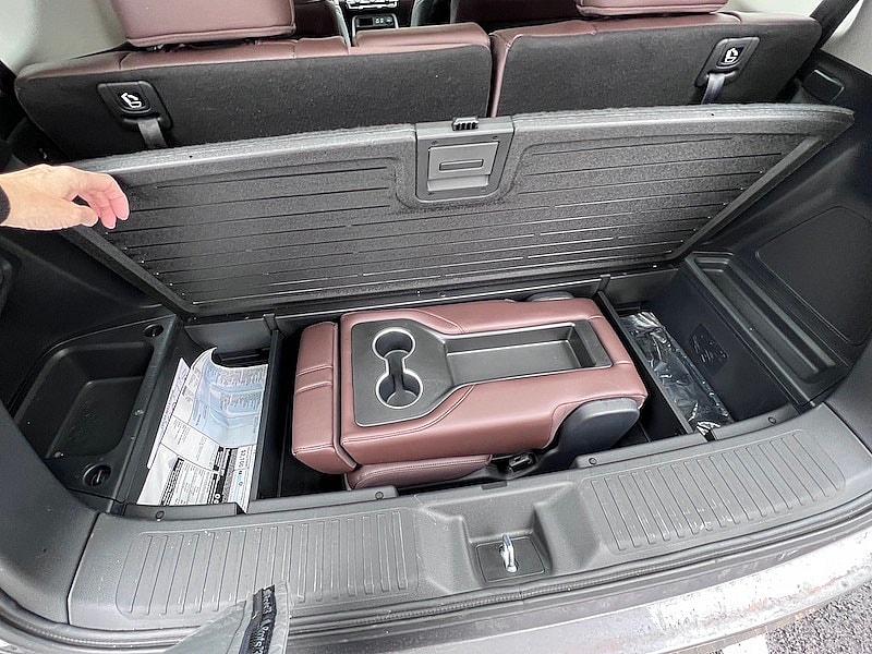 The Middle Seat In The Honda Pilot Stows Under The Cargo Floor Behind The Third Row. Photo: Scotty Reiss