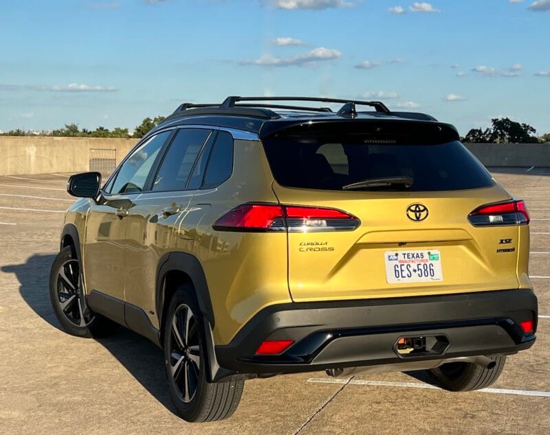 A Look At The Rear End Of The 2023 Toyota Corolla Cross Hybrid