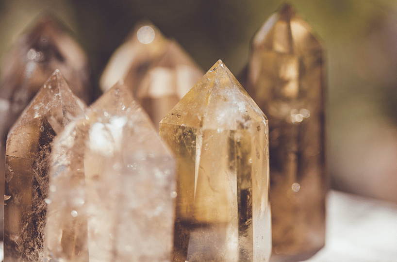 Smoky Quartz Crystals In The Car