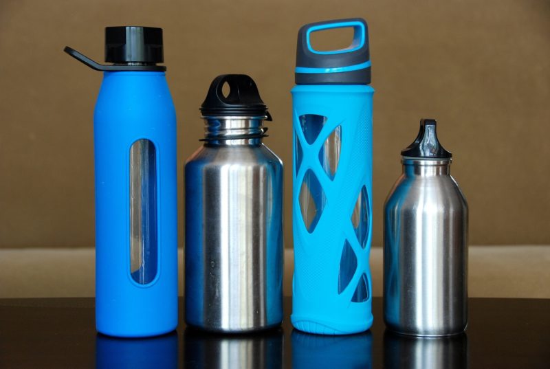 Use refillable water bottles as weights to exercise in the car.