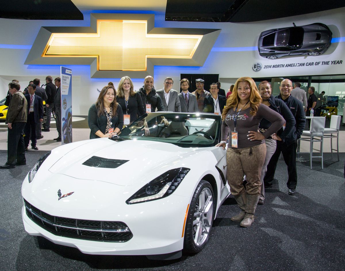 GM Diversity group with the Chevrolet Corvette Stingray