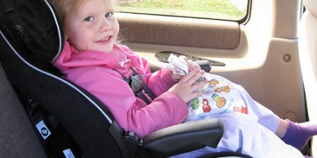 Driving with kids in car seat