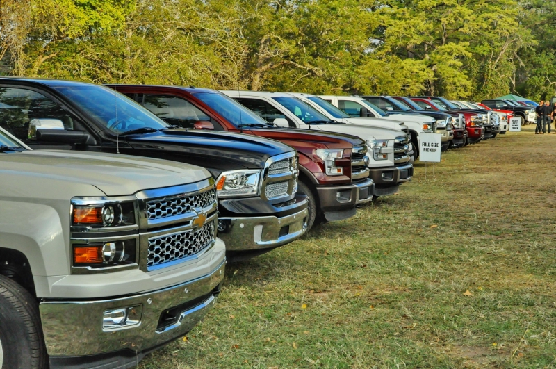 Trucks at Texas Auto Writers Association rodeo