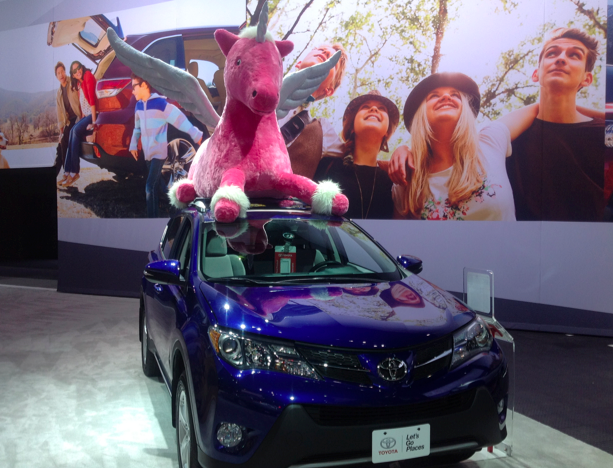 Toyota Camry with Unicorn, LA Auto Show