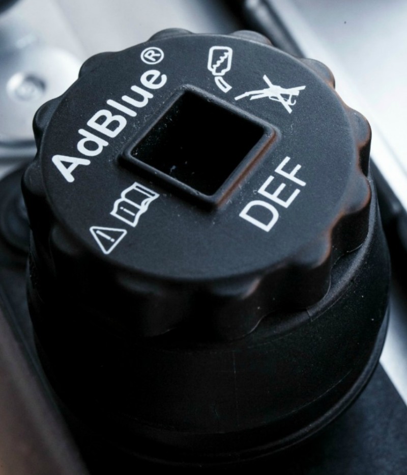 Diesel Fuel Button. Credit: LeAura Luciano for AGirlsGuidetoCars