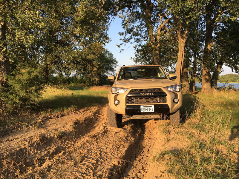 No, I didn't make those tracks. They were actually made by something much wider. The 4Runner didn't fit in them, but had no trouble crawling all over them!