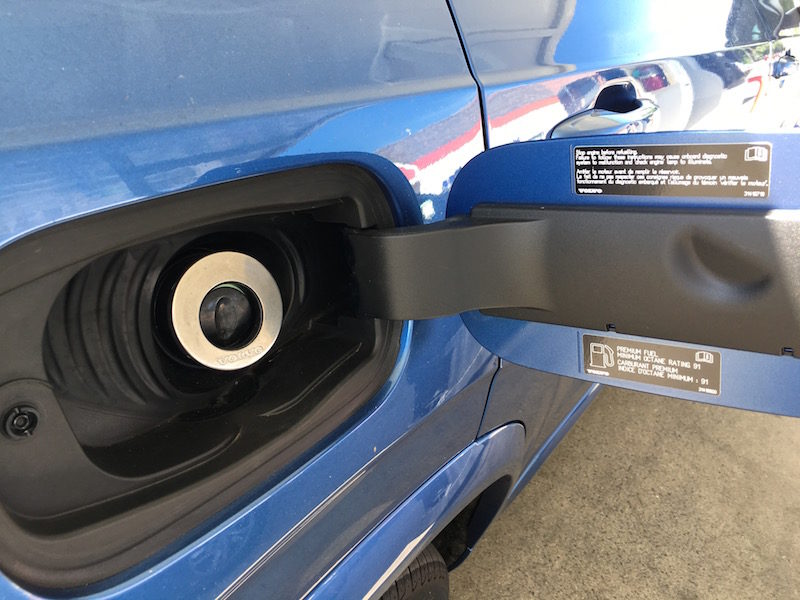 A look at the gas tank for the Volvo XC90