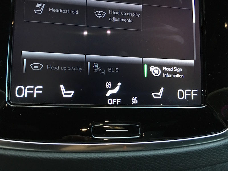 Touch Screen Controls in the XC90