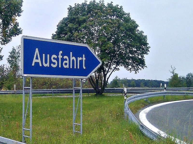 In Germany, the only way is through an ausfahrt. Photo: Creative Commons