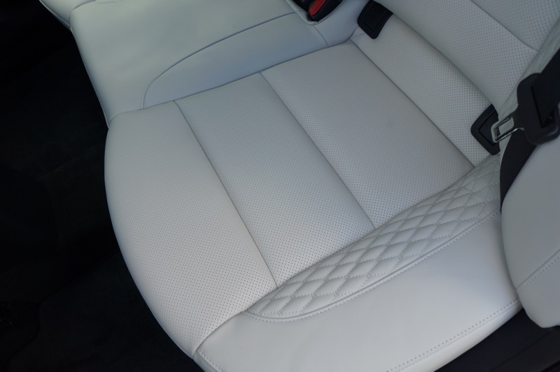 Luxury quilted and perforated leather seats