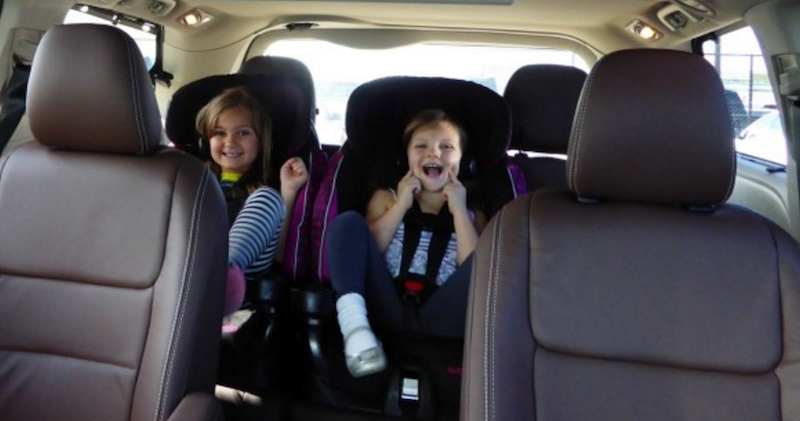 Kids in the back of the car