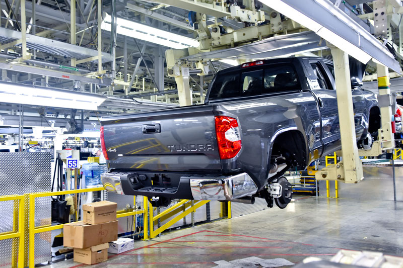 Building a Tundra at Toyota Motor Manufacturing TX in San Antonio.