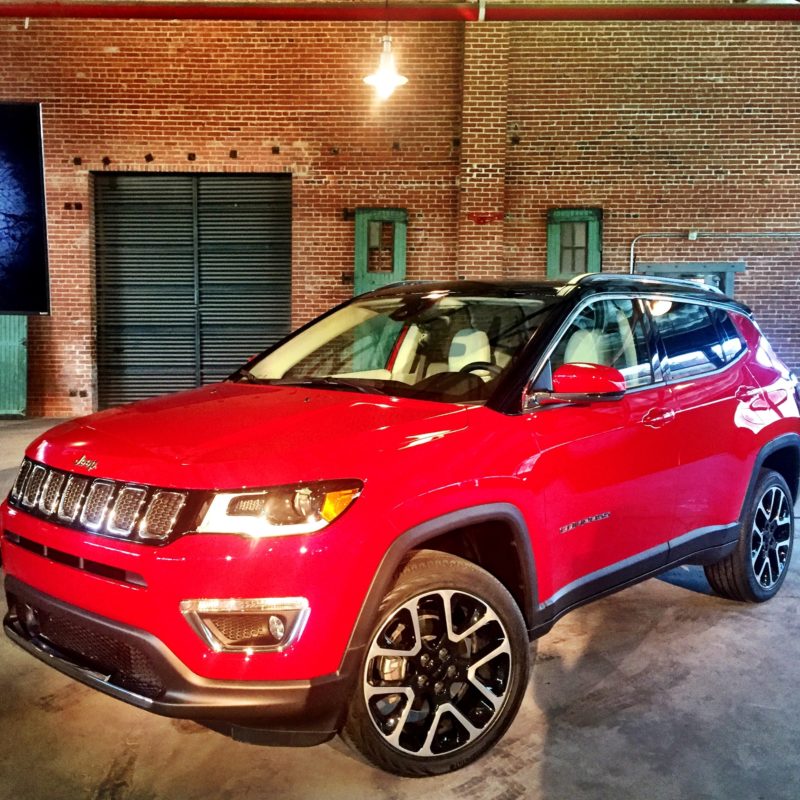 2017 Jeep Compass Limited with bright red paint