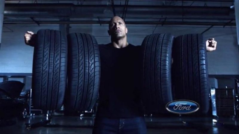 The Rock in a Ford Commercial