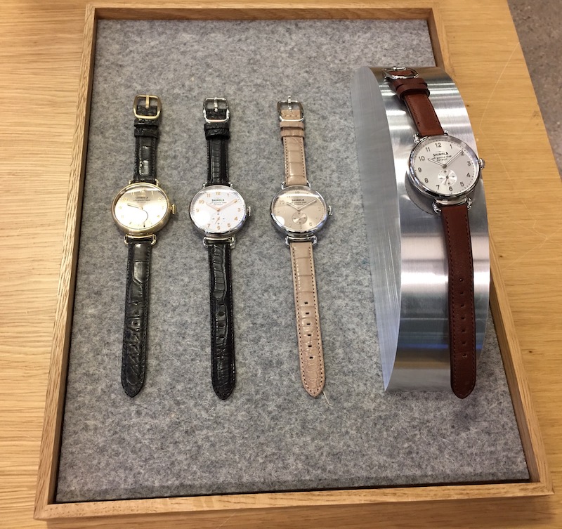 Watches in the Shinola showroom