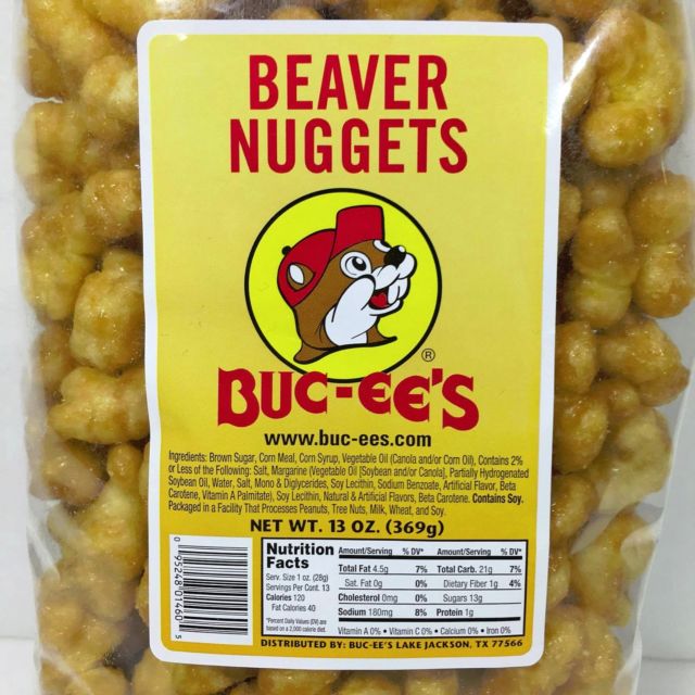 Buc-ee's Beaver Nuggets, a not-so-healthy road trip snack.
