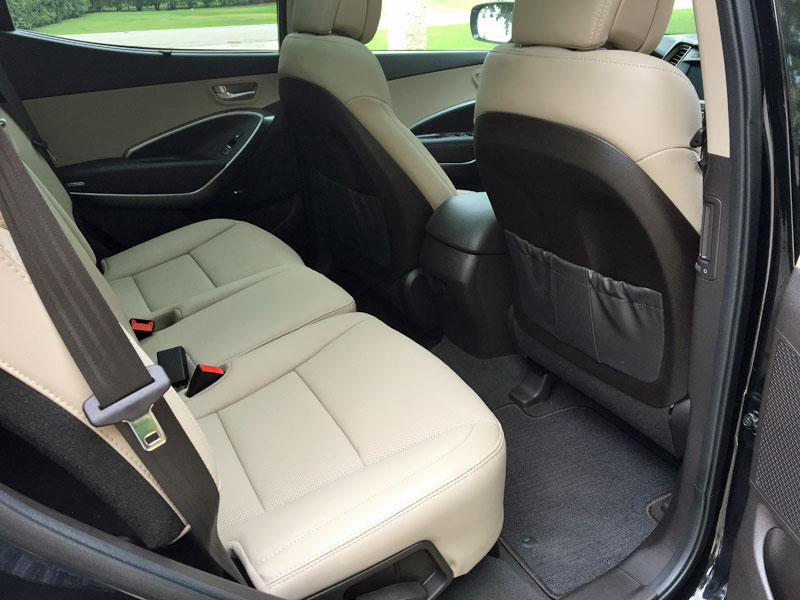 Check out all this back seat space in the Hyundai Santa Fe Sport 2.0T Ultimate!