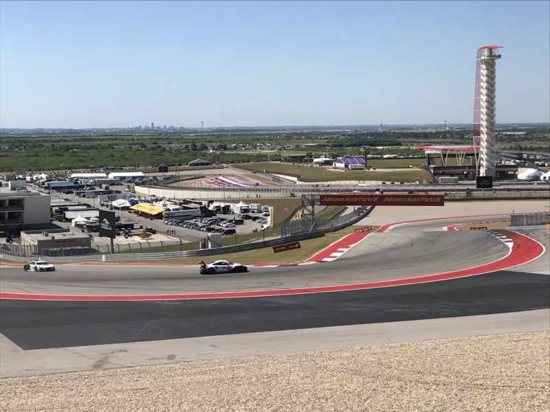 View from the camera scaffolding, Circuit of the Americas, south of Austin, Texas. Photo credit: Kristin Shaw