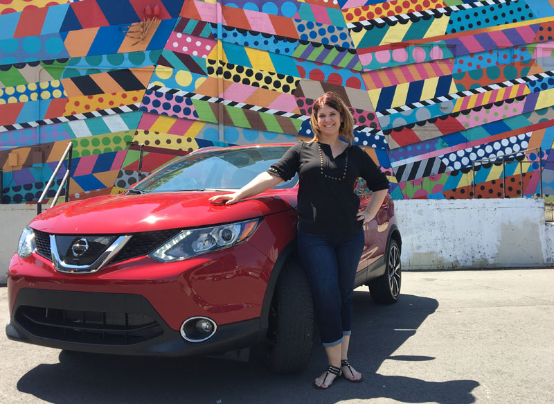 The Nissan Rogue Sport and some cool street art in Nashville.