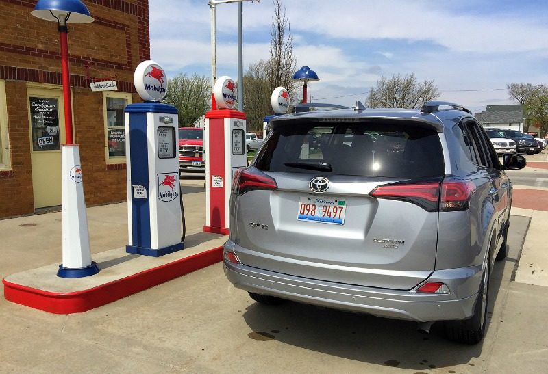 Rear view of the Toyota Rav4 compact SUV.