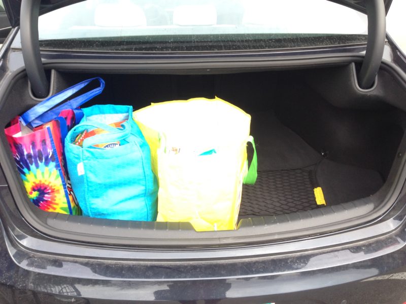 The Cadenza has ample trunk space with sixteen cubic feet of room. Photo credit: Kristin Shaw