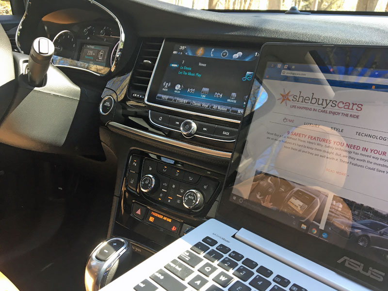 Wi-fi hotspot in the Buick Encore means instant office!