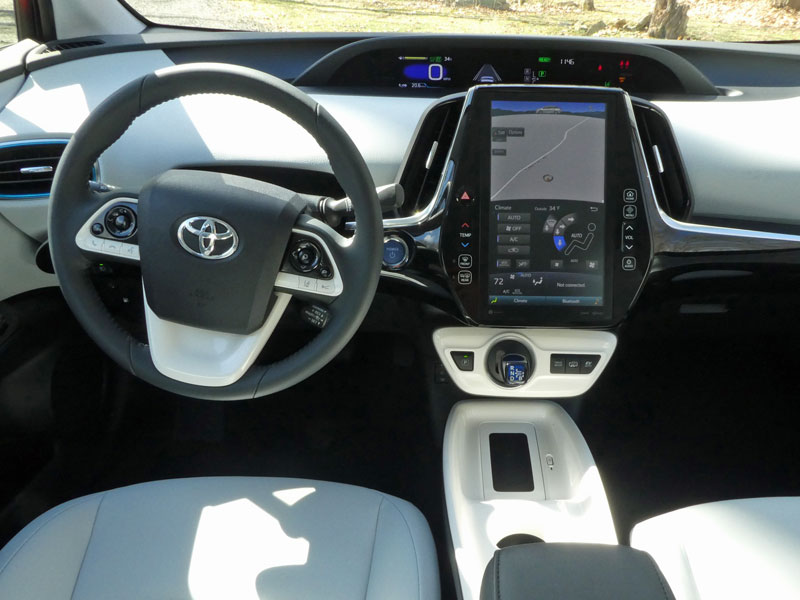 The Toyota Prius Prime's 11.6-inch touchscreen display is wonderful - during the day.