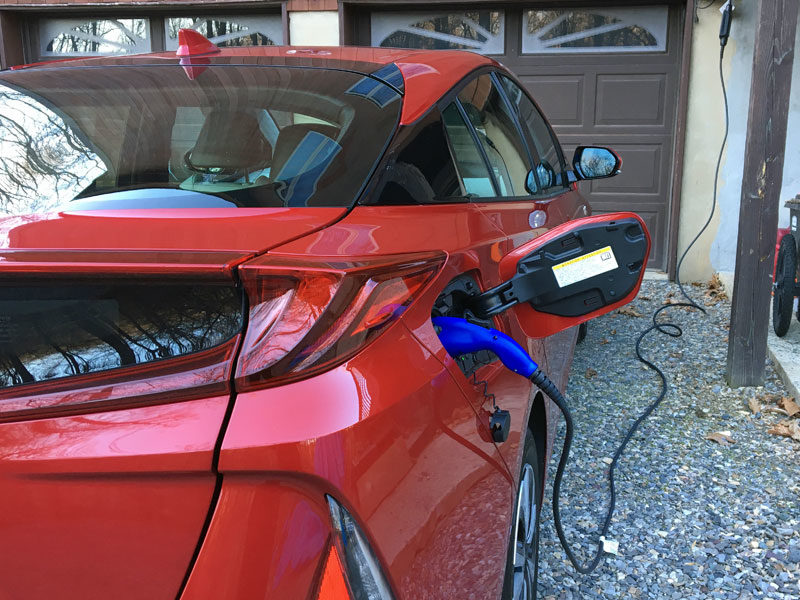 It's so simple to plug in and charge the Toyota Prius Prime. 