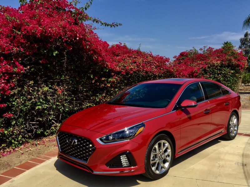 The midsize sedan 2018 Hyundai Sonata is a pretty sexy 4 door family car.