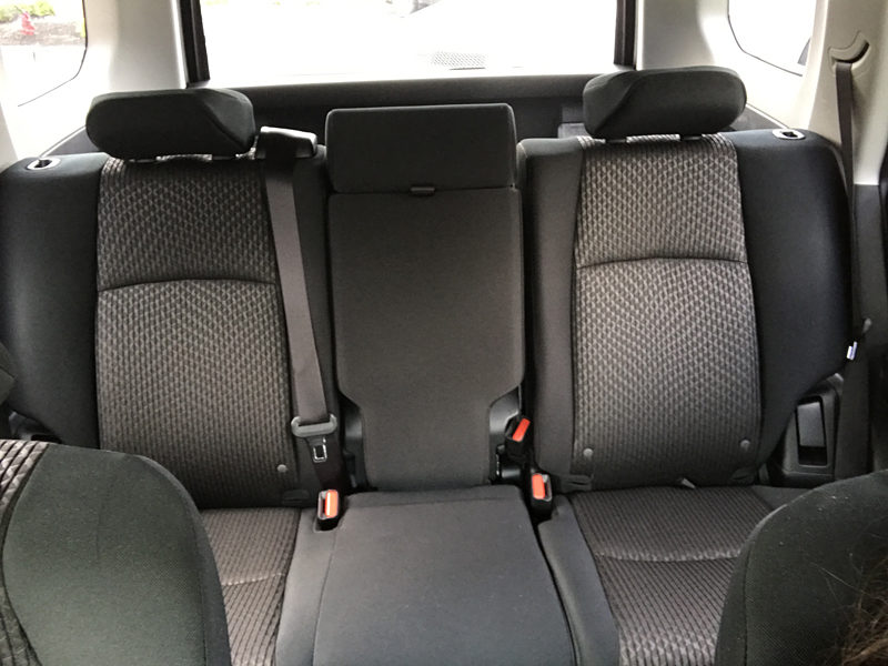 The backseat of the 2017 Toyota 4Runner is spacious and comfortable