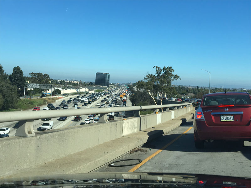 Los Angeles traffic on the 405.