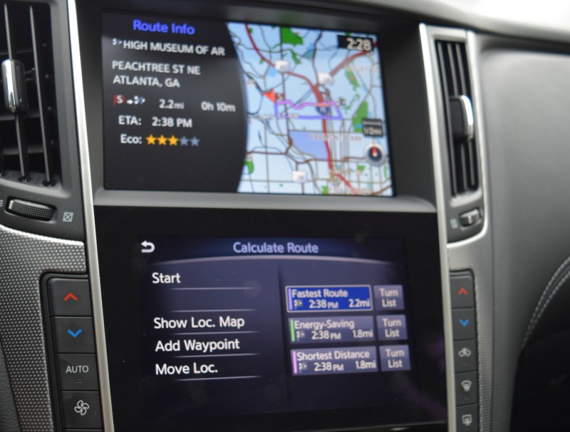 The dual screens and type of routes to choose from make using the navigation a route and go experience. 