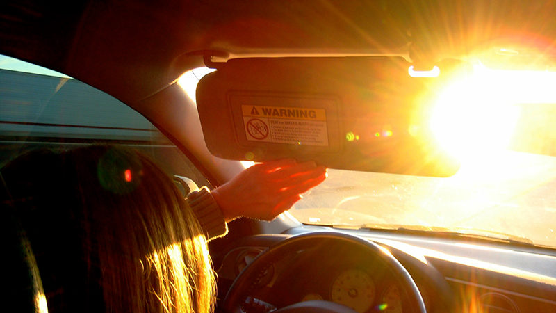 Safe driving tips for bright sunny days
