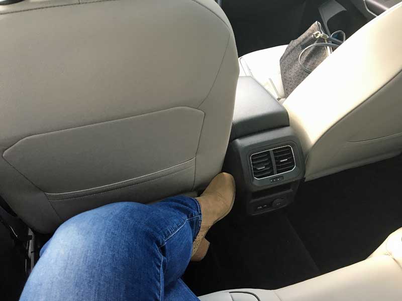 Lots of legroom in the second row of the Tiguan!