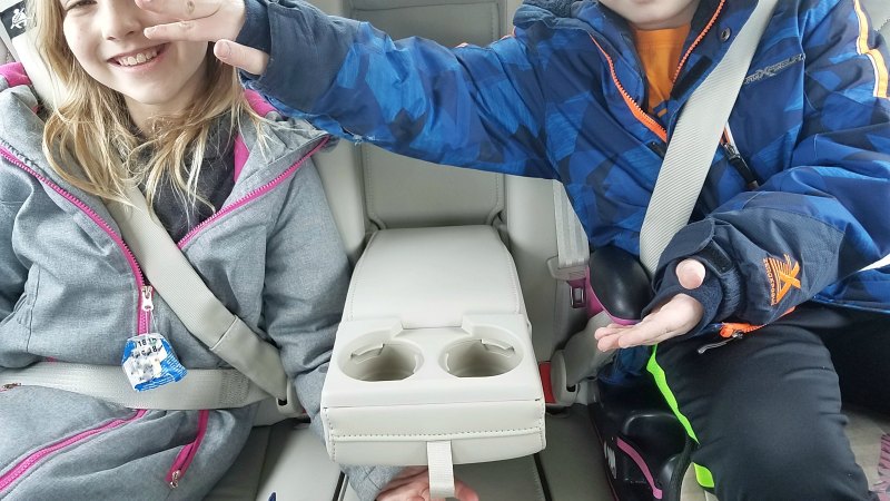 Kid friendly aspects of the 2017 Ford Fusion Platinum. 