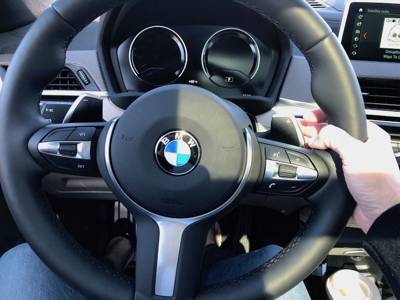 Paddle shifters are part of the BMW experience in the BMW X2 luxury crossover