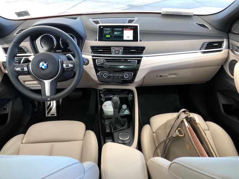 Dashboard view of a BMW X2